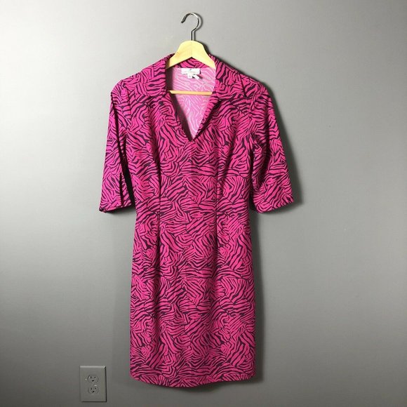 Jude Connally Dresses & Skirts - Jude Connally Pink Zebra Print Michelle Dress